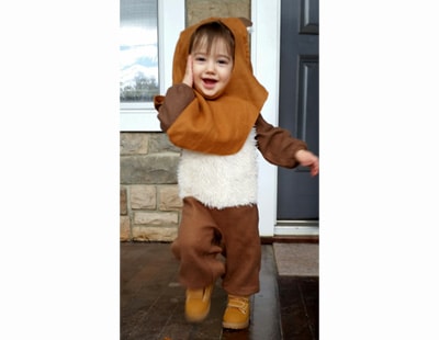 James dressed as an Ewok for Halloween 2014