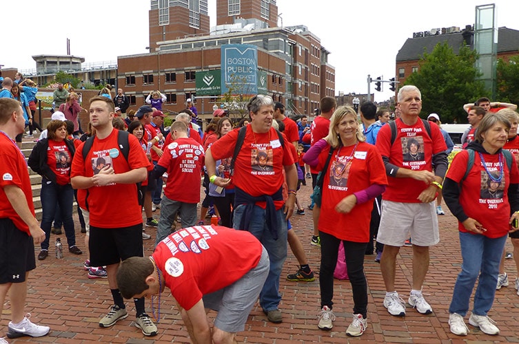 Warming up at the start — 2015 Boston Overnight
