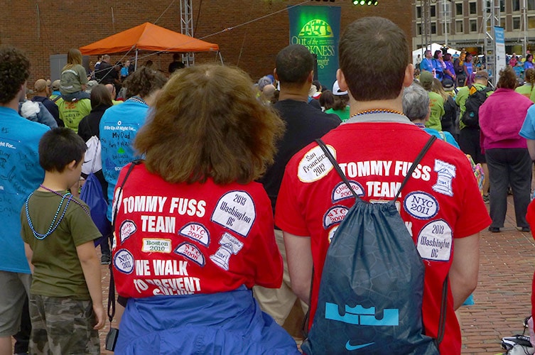 Shirt backs at the opening ceremony — 2015 Boston Overnight