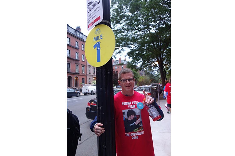 Mile 1 on Beacon Street — 2015 Boston Overnight