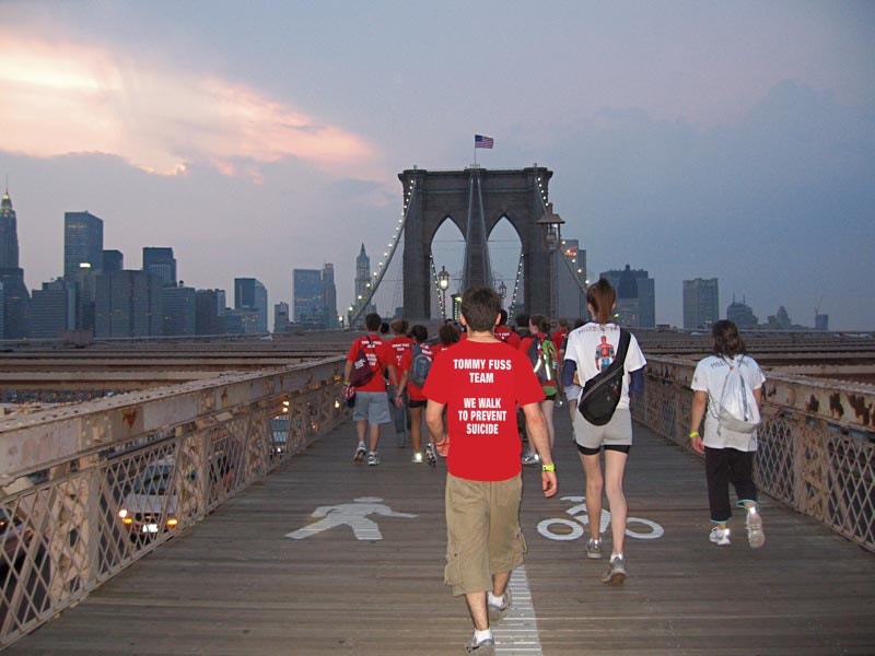 The Tommy Fuss Team near dawn during the 2008 NYC Overnight Walk