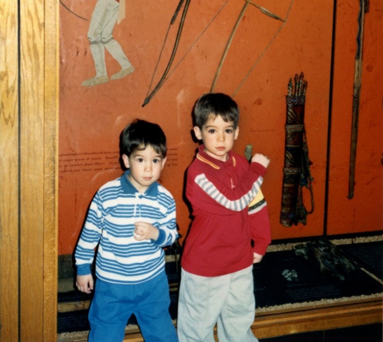 Tommy and Dan at the American Museum of Natural History, 1992