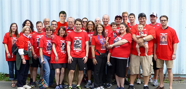 Tommy Fuss Team at the 2016 Out of the Darkness Overnight Walk, New York City