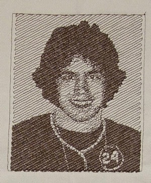 Embroidered portrait of Tommy Fuss